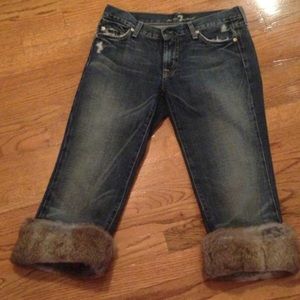 Seven 4 all mankind; real fur cuffs